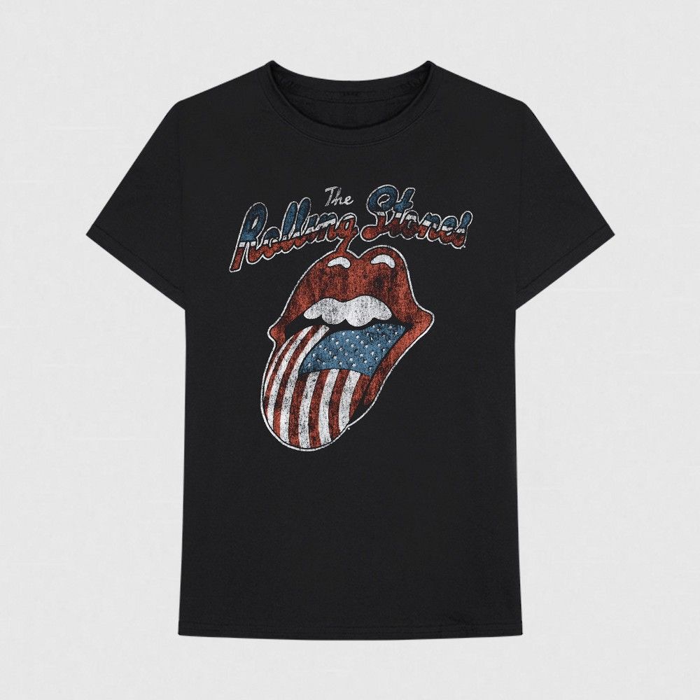 Men's Short Sleeve The Rolling Stones Graphic T-Shirt - Black 2XL | Target