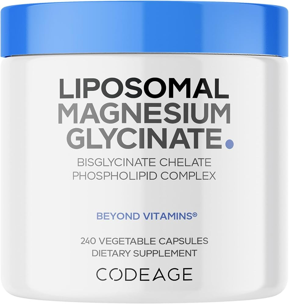 Codeage Liposomal Magnesium Glycinate Supplement, 2-Month Supply, Bisglycinate Magnesium Chelate,... | Amazon (US)