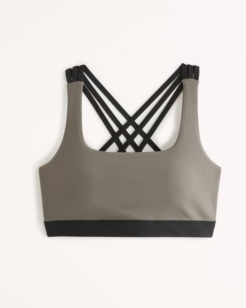 YPB sculptLUX Strappy-Back Squareneck Bralette | Abercrombie & Fitch (US)