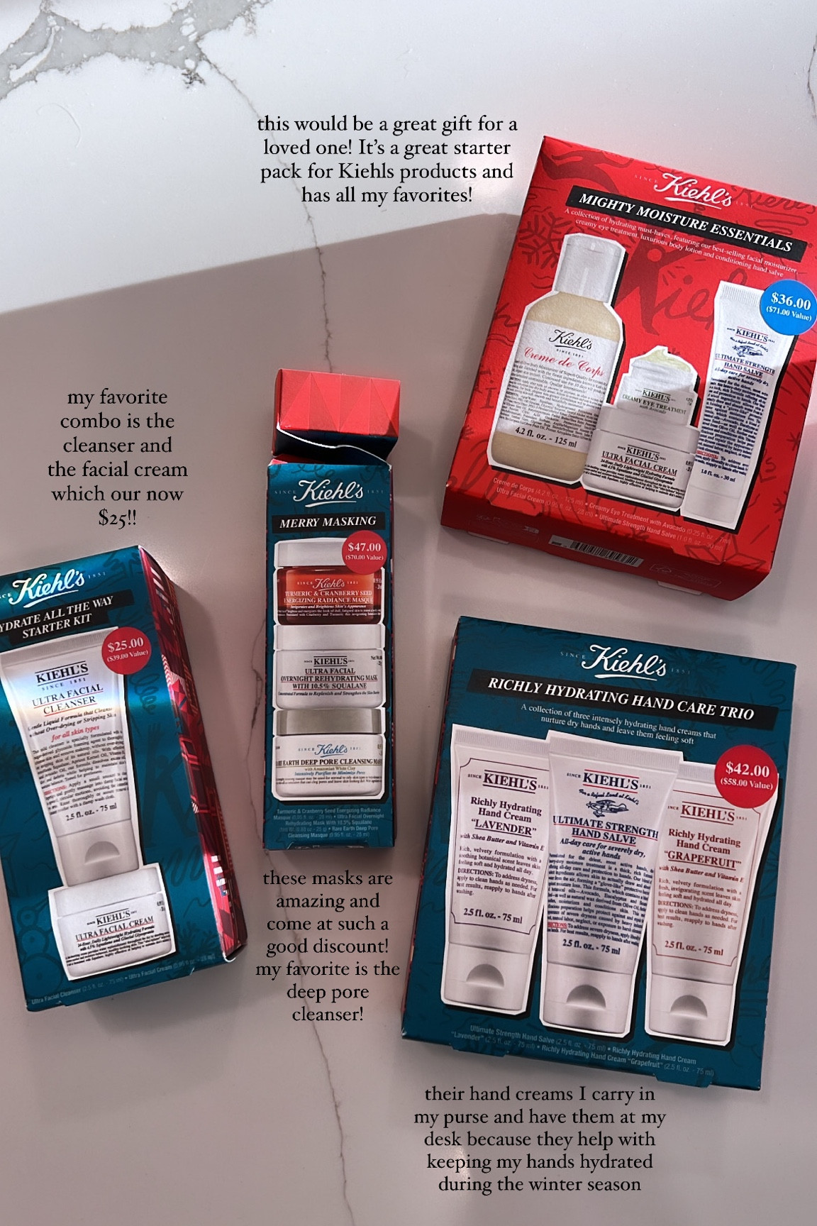 Kiehls holiday gift sets! Here are my favorite Kiehls products! I have many of them and love them all! I love that they are pretty clean and I don’t break out when using any of them. Also keeps my skin looking fresh and hydrated after having a baby!

#LTKGiftGuide #LTKHoliday #LTKbeauty