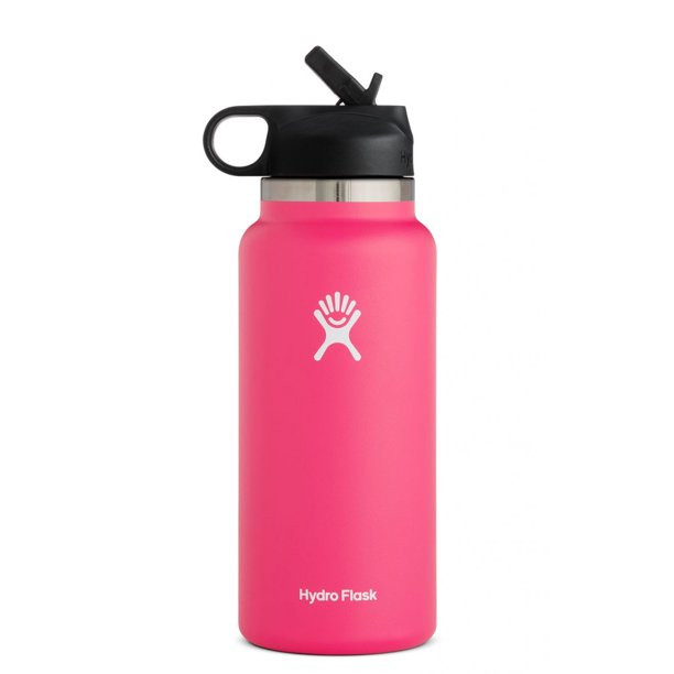 Hydro Flask 32Oz Water bottle Stainless Steel & Vacuum Insulated with Straw Lid- Watermelon | Walmart (US)