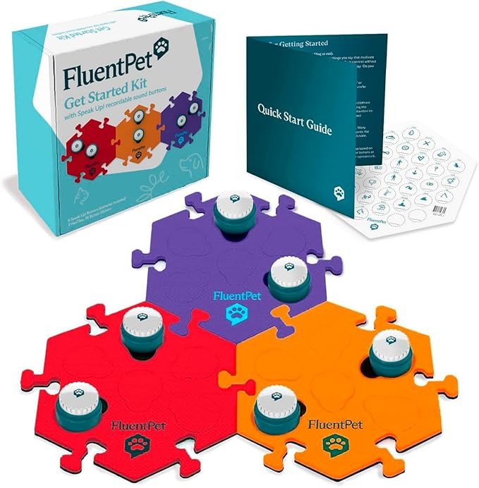 FluentPet Speak Up! Get Started Kit with Clearer Upward-Facing Sound | 6 Recordable Buttons w/Pre... | Amazon (US)