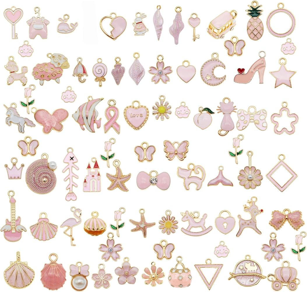 30pcs Mixed Enamel Charms Pendants for Jewelry Making Bulk lot Necklace Earrings Bracelet Craft F... | Amazon (US)