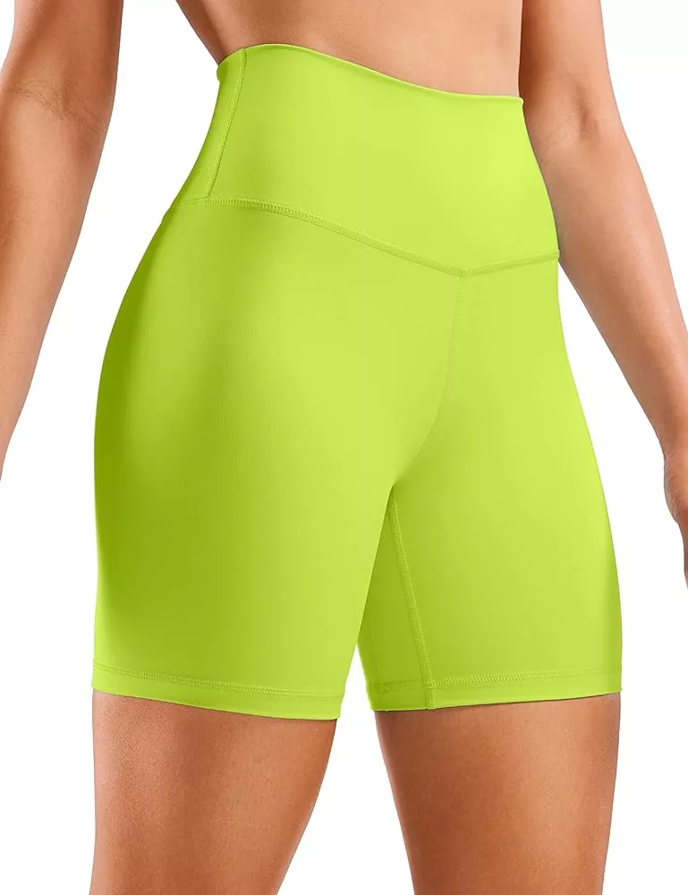  CRZ YOGA Womens Naked Feeling Biker Shorts 3/ 4/ 6/ 8/ 10 -  High Waist Yoga Workout Gym Running Spandex Shorts