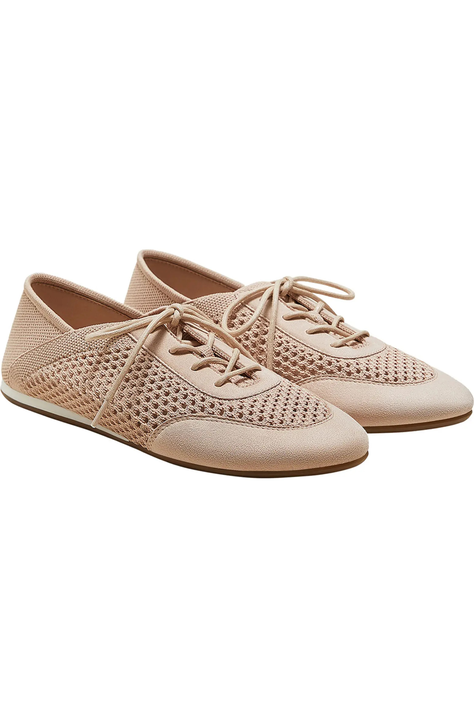 Round-Toe Lace-Up Mesh Sneakers | Nordstrom