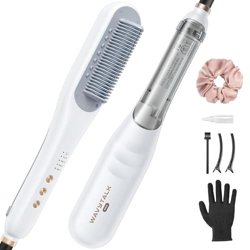 Wavytalk Pro Steam Hair Straightener Brush, Steamline Pro 3 in 1 Straightening Brush, Steam Reduces Damage, Nourishes Hair, and Expedites Straightening | Amazon (US)