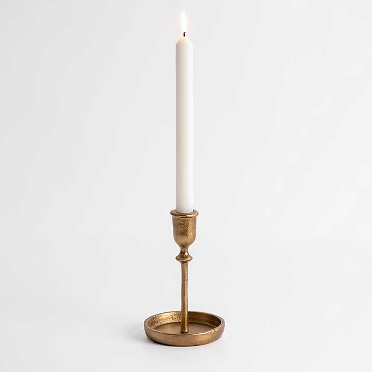 Gold Cast Iron Taper Candle Holder, 6 in. | Kirkland's Home