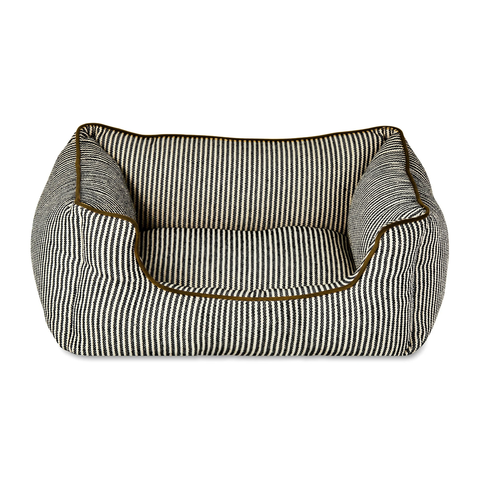 Vibrant Life High Wall Striped Bed for Dogs, High Walled Cuddler, Striped, Black & White, Medium,... | Walmart (US)