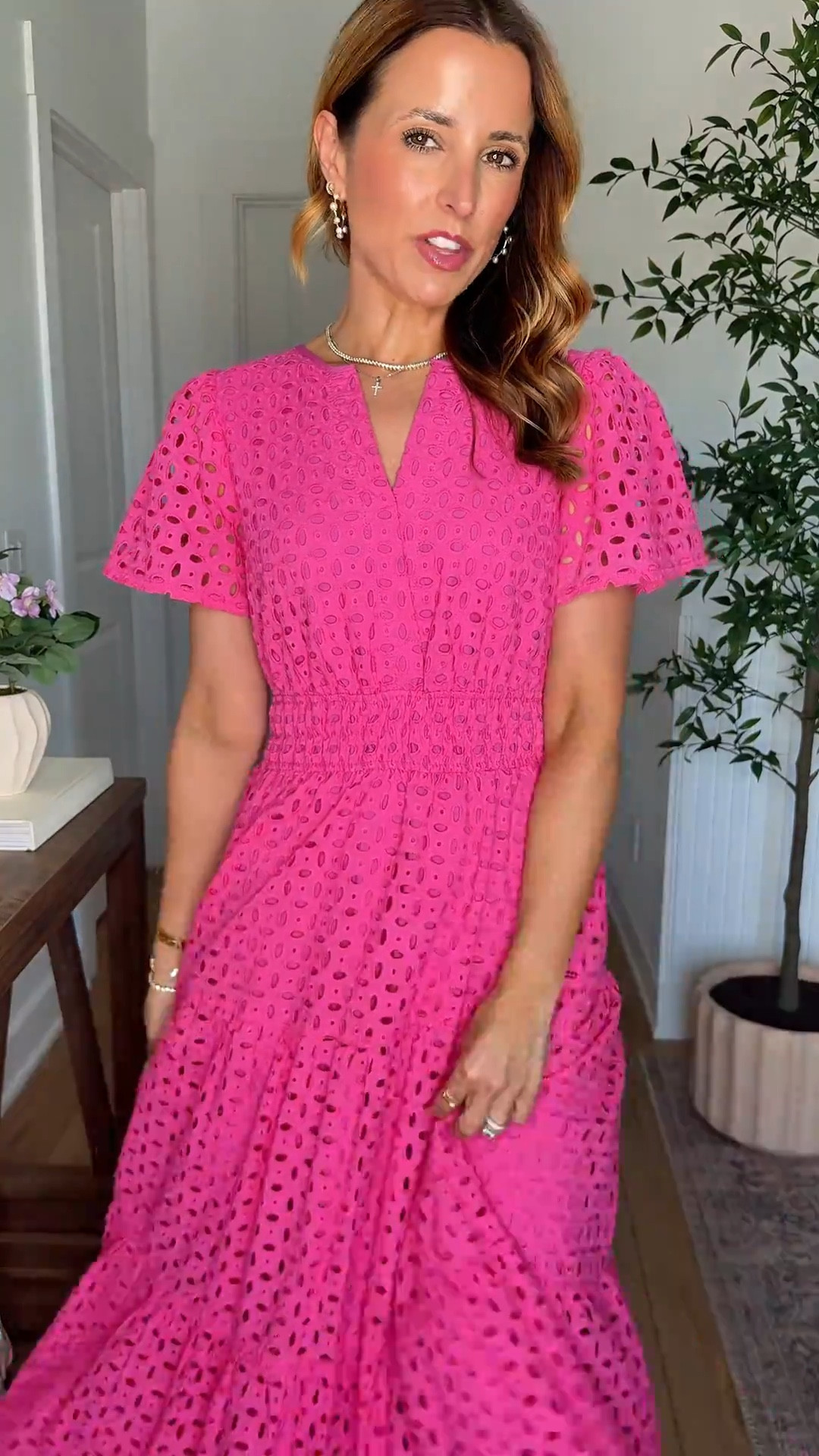 Amazon dresses with sleeves. Wearing XS. Amazon Easter dresses. Bump-friendly dress. eyelet maxi dress. Baby shower dress. Spring dress. Wedding shower dress. Brunch dress. Mother’s Day dress. Gold heels are TTS. 

#LTKTravel #LTKootd