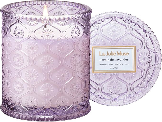 LA JOLIE MUSE Lavender Lilac Candle, Mothers Day Candles Gifts for Women, Jardin de Lavender Scen... | Amazon (US)