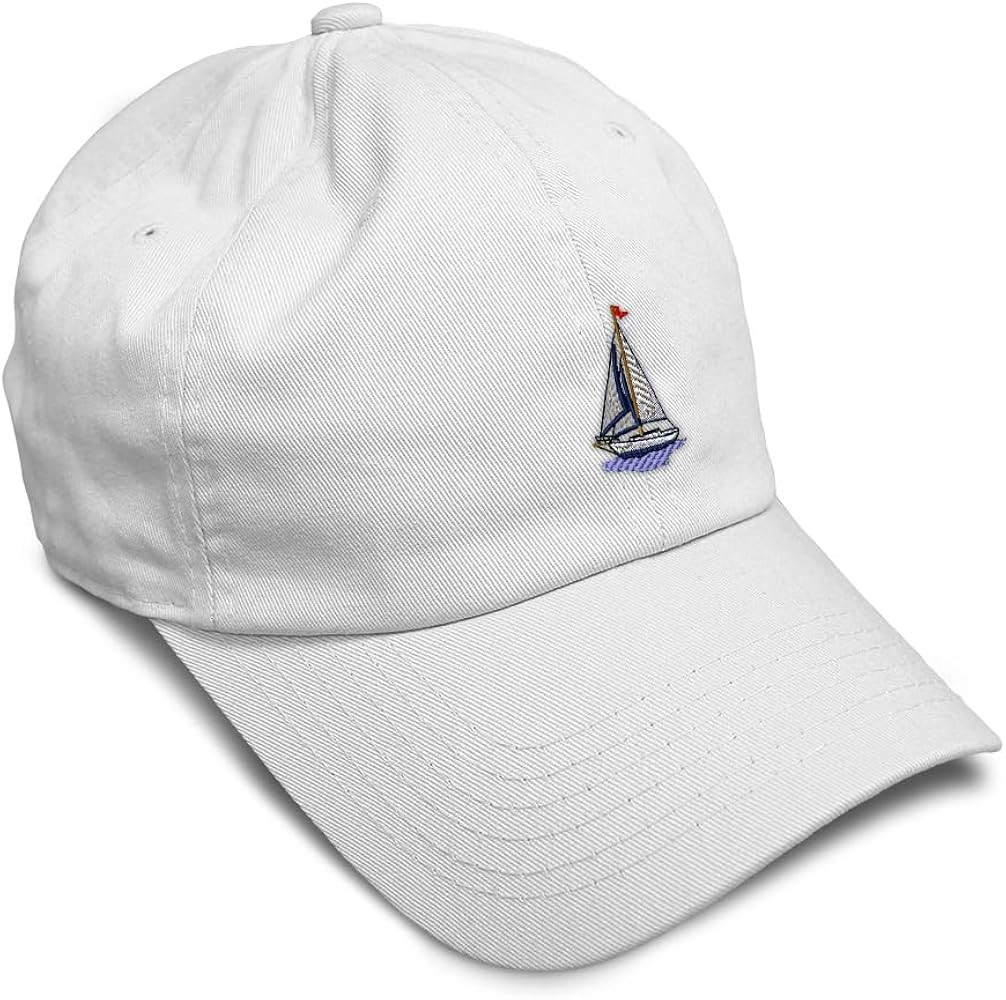 Custom Soft Baseball Hat Embroidered Dad Hat Sail Boat C Embroidery Men & Ladies Baseball Cap Cot... | Amazon (US)