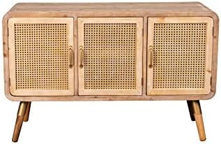 Statements by J Modern Vintage Shia Cane Accent w/3 Doors, 30.5 Inch Tall, Natural Brown and Gold... | Amazon (US)