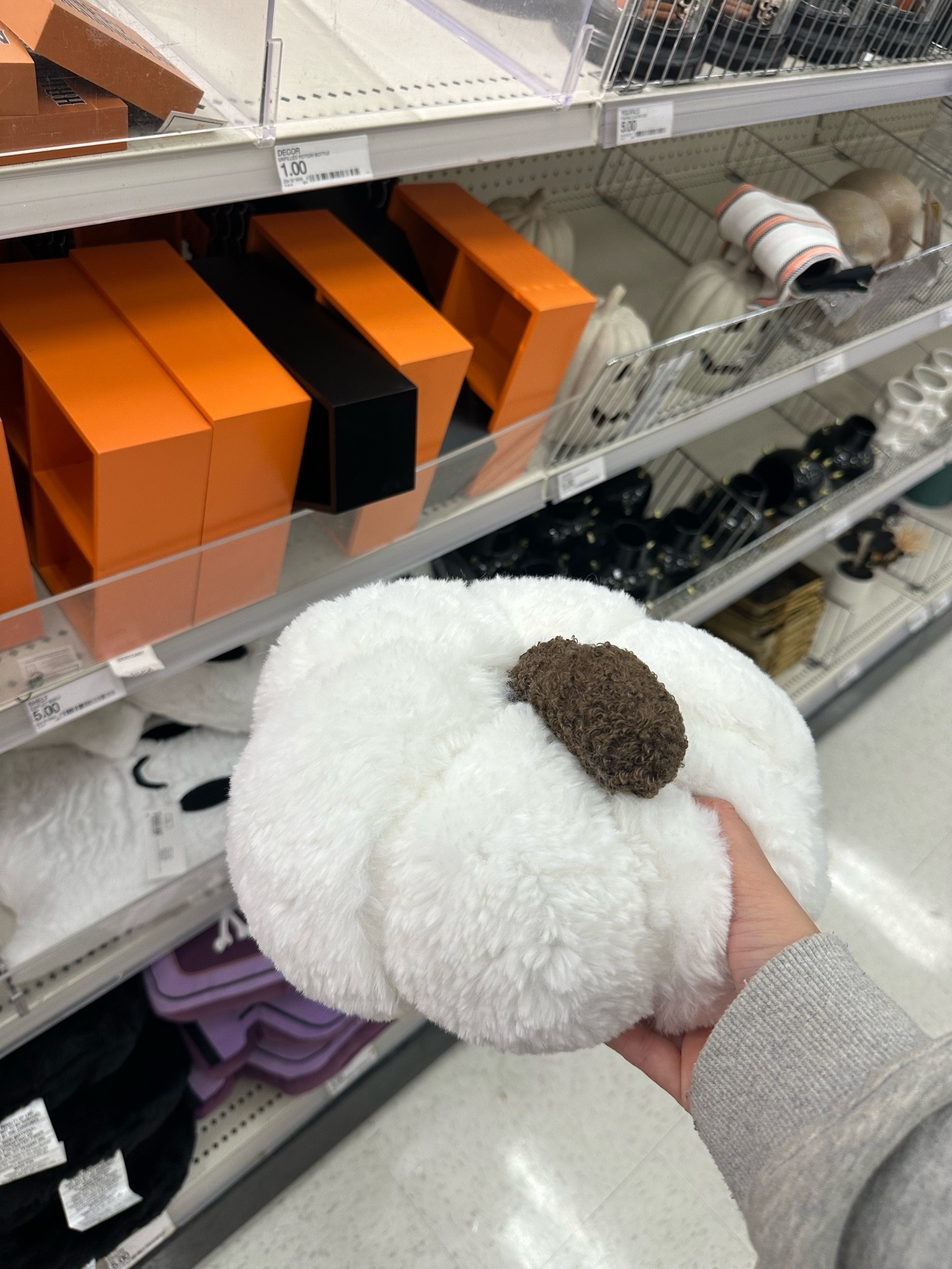 The cute classic white fluffy pumpkin pillow from Target! Only $5! **low stock

#LTKHome #LTKSeasonal