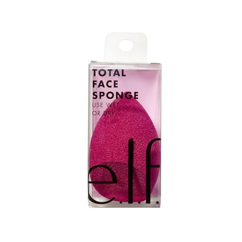 e.l.f. Total Face Blending Sponge, Latex-Free Makeup Sponge With Angled & Rounded Sides For Concealer, Foundation & more, Vegan & Cruelty-Free | Amazon (US)