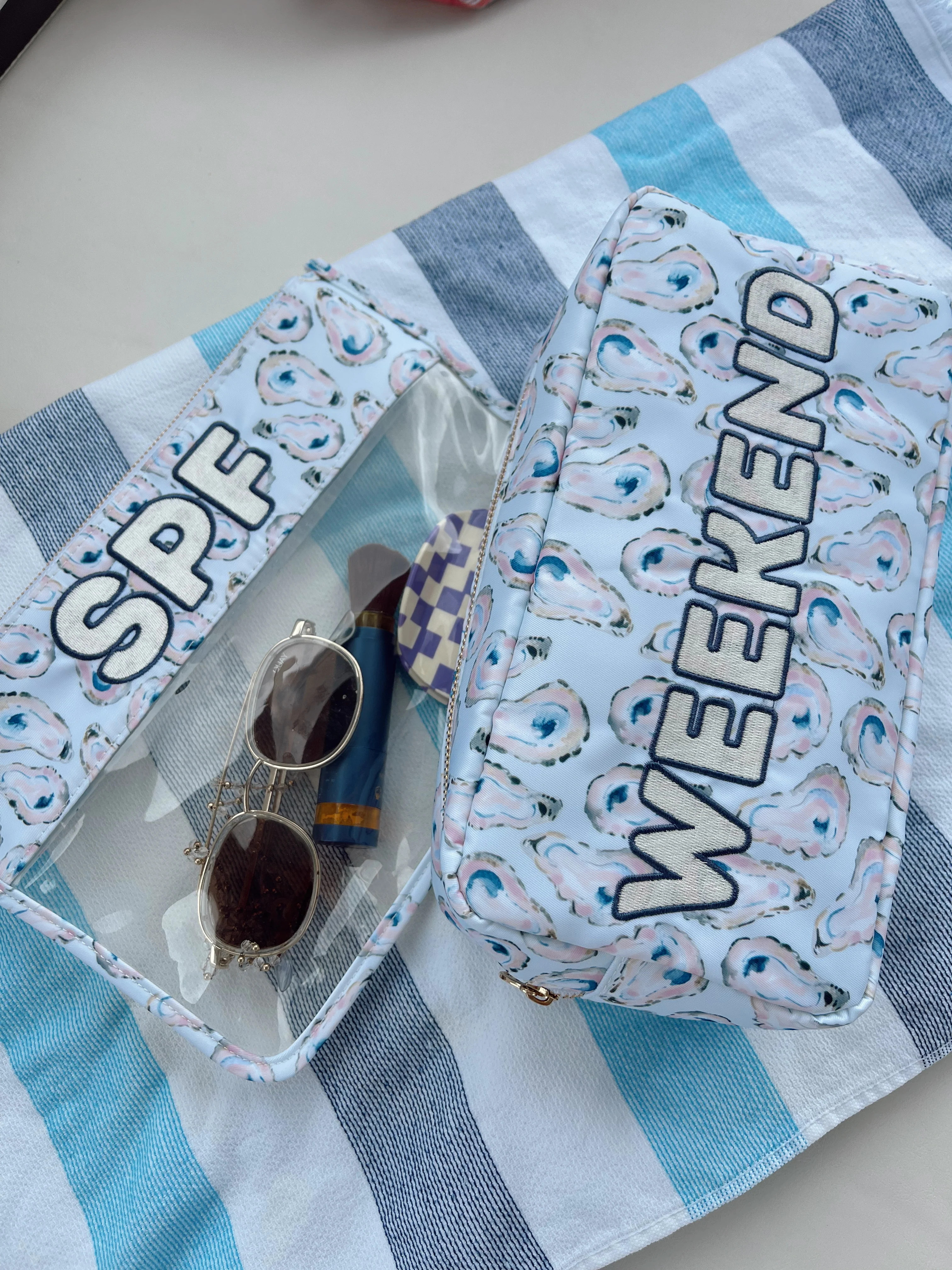SPF - Blue Oysters Clear Pouch | KenzKustomz