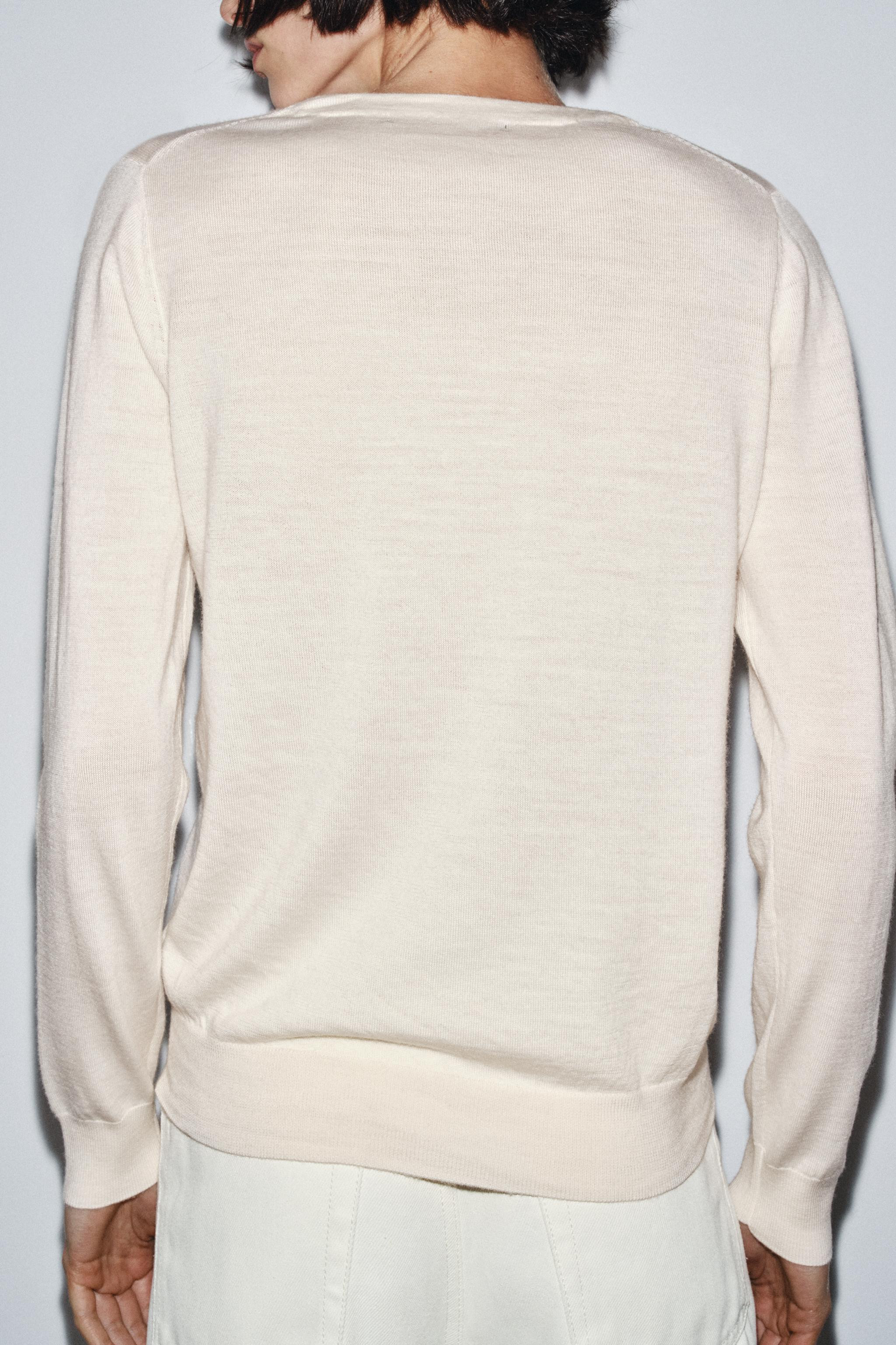 100% WOOL V-NECK CARDIGAN | Zara UK