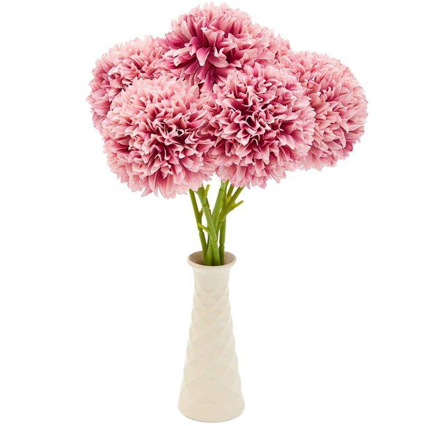 8 Pack Light Pink Artificial Hydrangea Fake Flowers for Floral Wedding Decoration | Walmart (US)