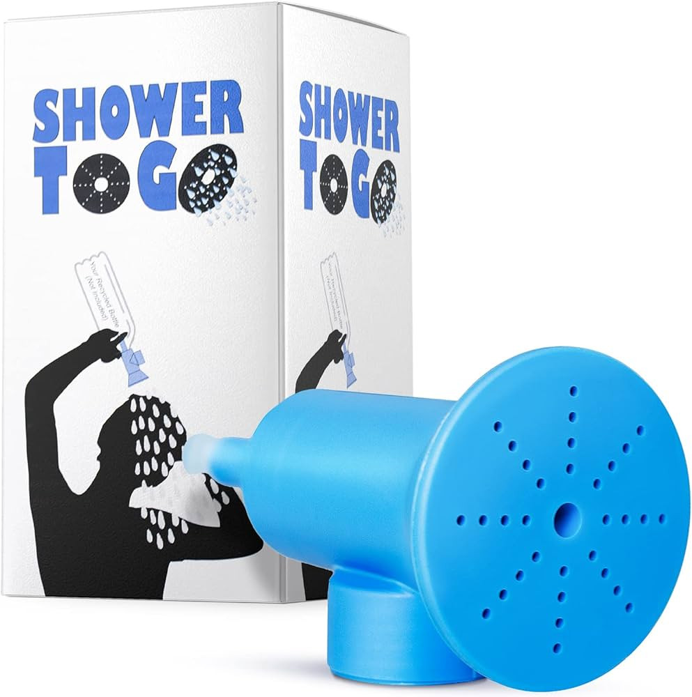 Shower to Go Portable Bottle Shower Attachment, Lightweight Outdoor Rinse Tool for Camping, Hikin... | Amazon (US)
