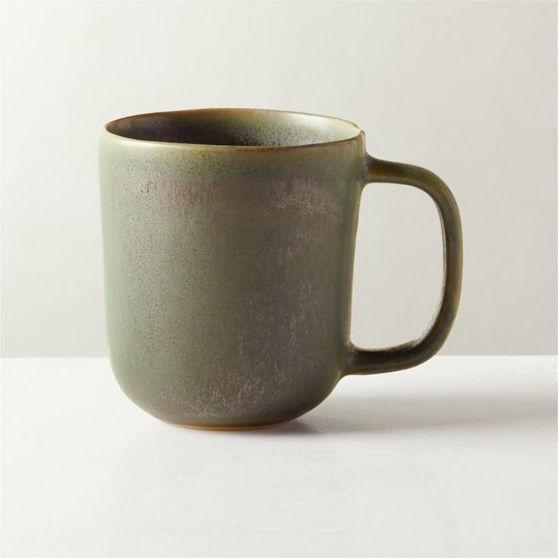 Drift Green Coffee Mug with Reactive Glaze 12oz + Reviews | CB2 | CB2