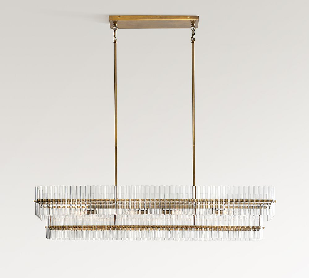 Mallory Crystal Linear Chandelier (40"-55") | Pottery Barn (US)