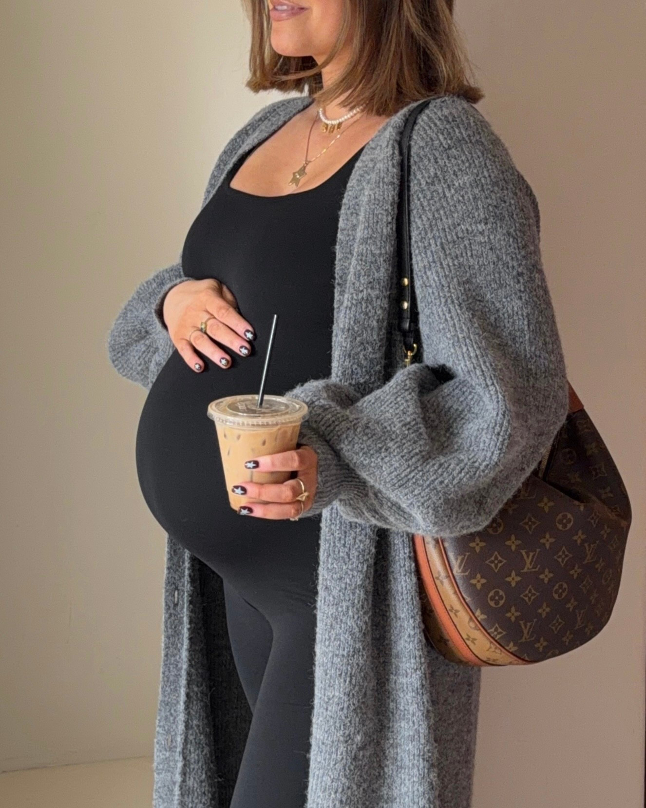 Size small in both romper (one piece) and sweater - plenty of room in the romper it’s super stretchy and loose I sized down. Typically a medium so it’s really big. Linked a bunch of similar sweaters 🫶🏼 Sneakers true to size! Amazon sunnies. Bracha code BRE15

#pregnancy #bumpstyle #amazon