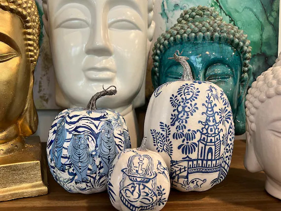Chinoiserie Pumpkins pagoda Theme - Etsy | Etsy (US)