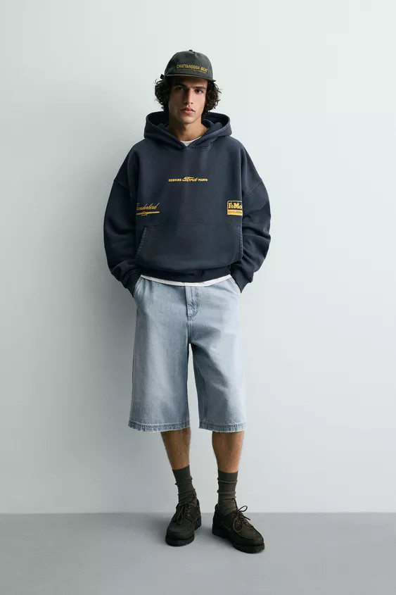 FORD © COMBINED TEXT HOODIE | Zara UK
