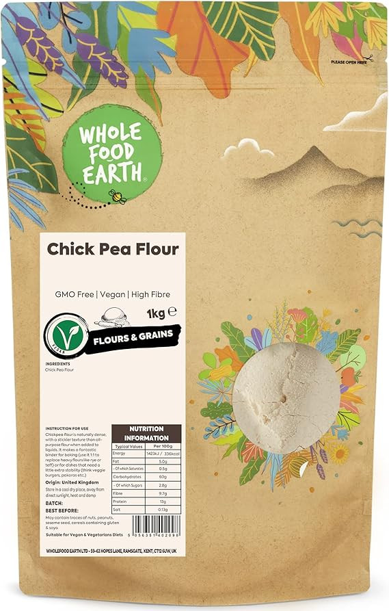 Wholefood Earth - Chick Pea Flour 1 kg | GMO Free | Vegan | High Fibre | Amazon (UK)
