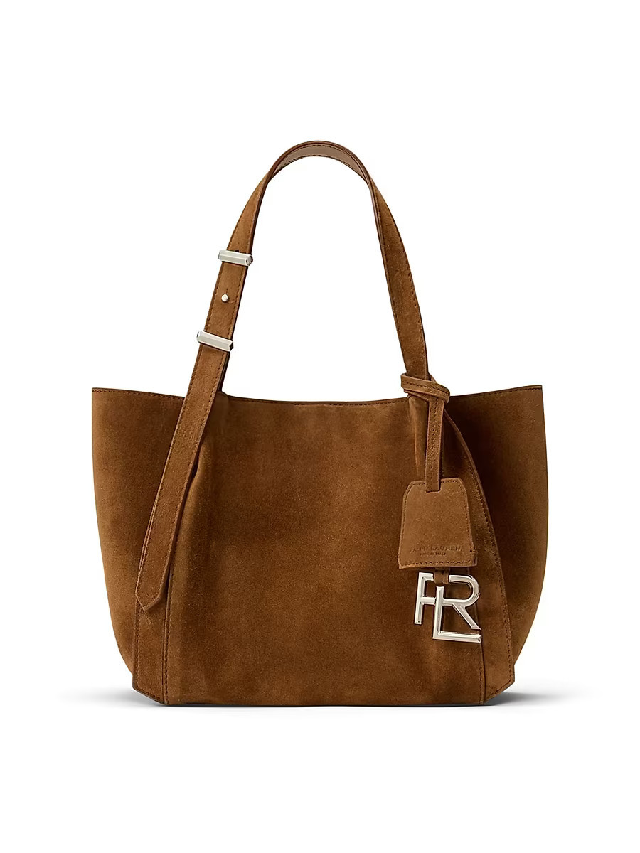 Women's Small Logo Suede Tote Bag - Nutmeg | Saks Fifth Avenue