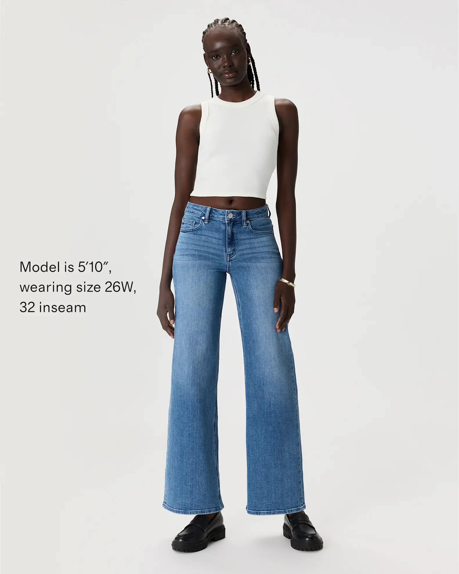 Bella Stretch Wide Leg Jeans in Seaside Blue | Quince