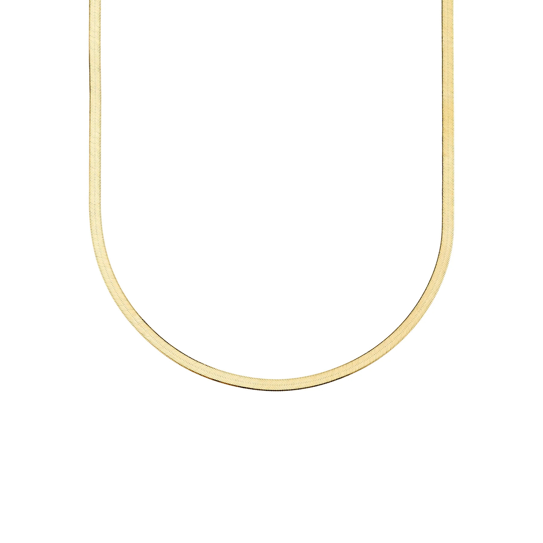 Herringbone Chain Necklace - 14k Yellow Gold | The Last Line (US)