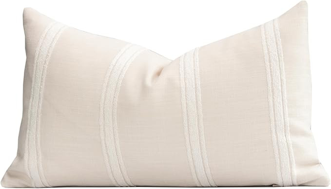 Crumbs Home Modern Farmhouse Fall Linen Indoor Outdoor Lumbar Pillow Cover Only, 12"x20" Water Re... | Amazon (US)