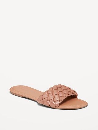 Faux-Leather Puffy Braided Sandals for Women | Old Navy (US)