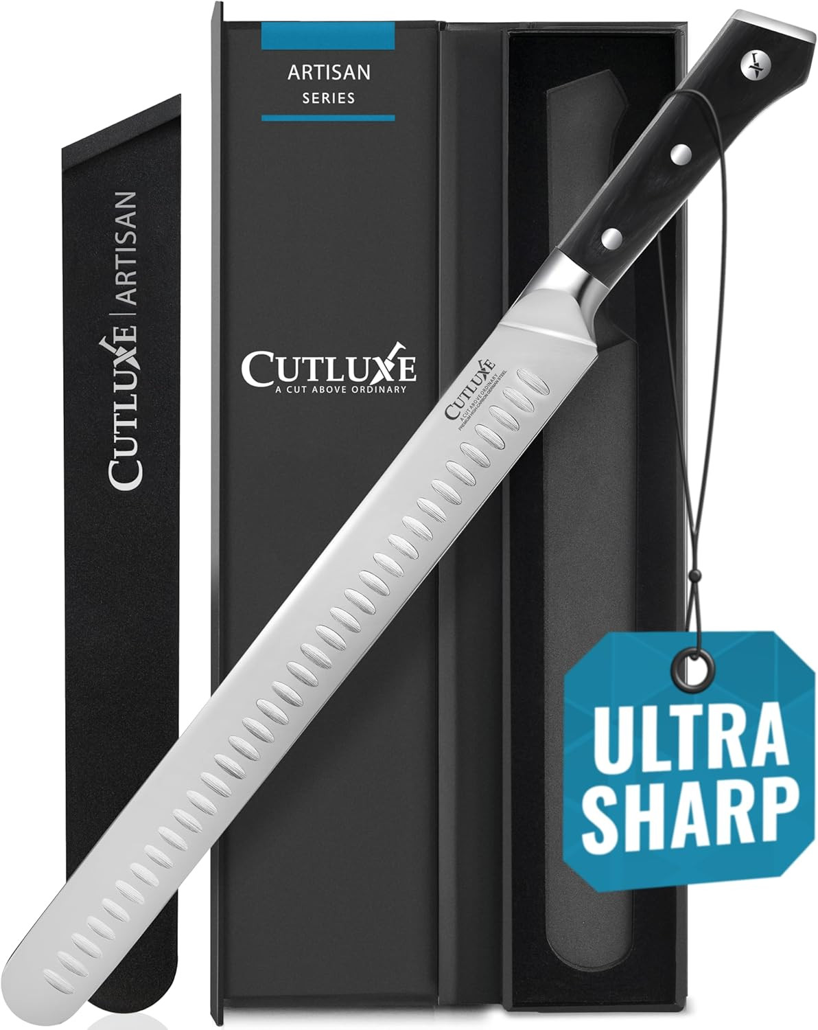 Cutluxe Slicing Carving Knife – 12" Brisket Knife, Meat Cutting and BBQ Knife – Razor Sharp G... | Amazon (US)