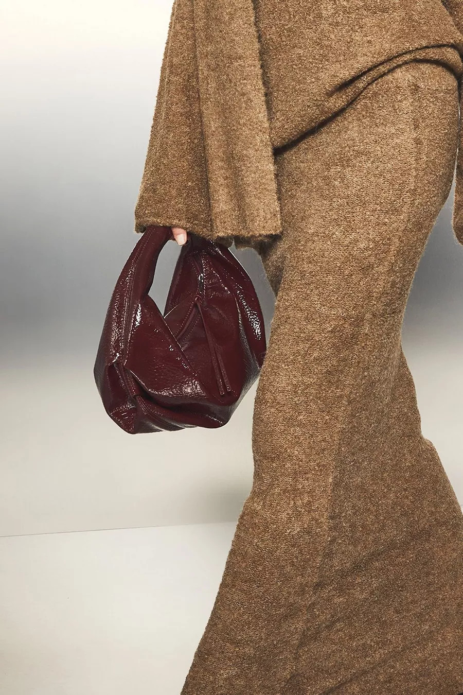 Textured Patent Slouchy Grab Bag | boohoo (US & Canada)