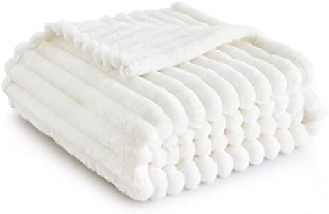Bedsure GentleSoft White Throw Blanket for Couch - Cozy Blanket for Women, Cute Fleece Throws for... | Amazon (US)
