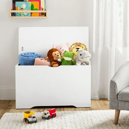 Your Zone Kids Toy Chest with Slow Close Lid, White | Walmart (US)