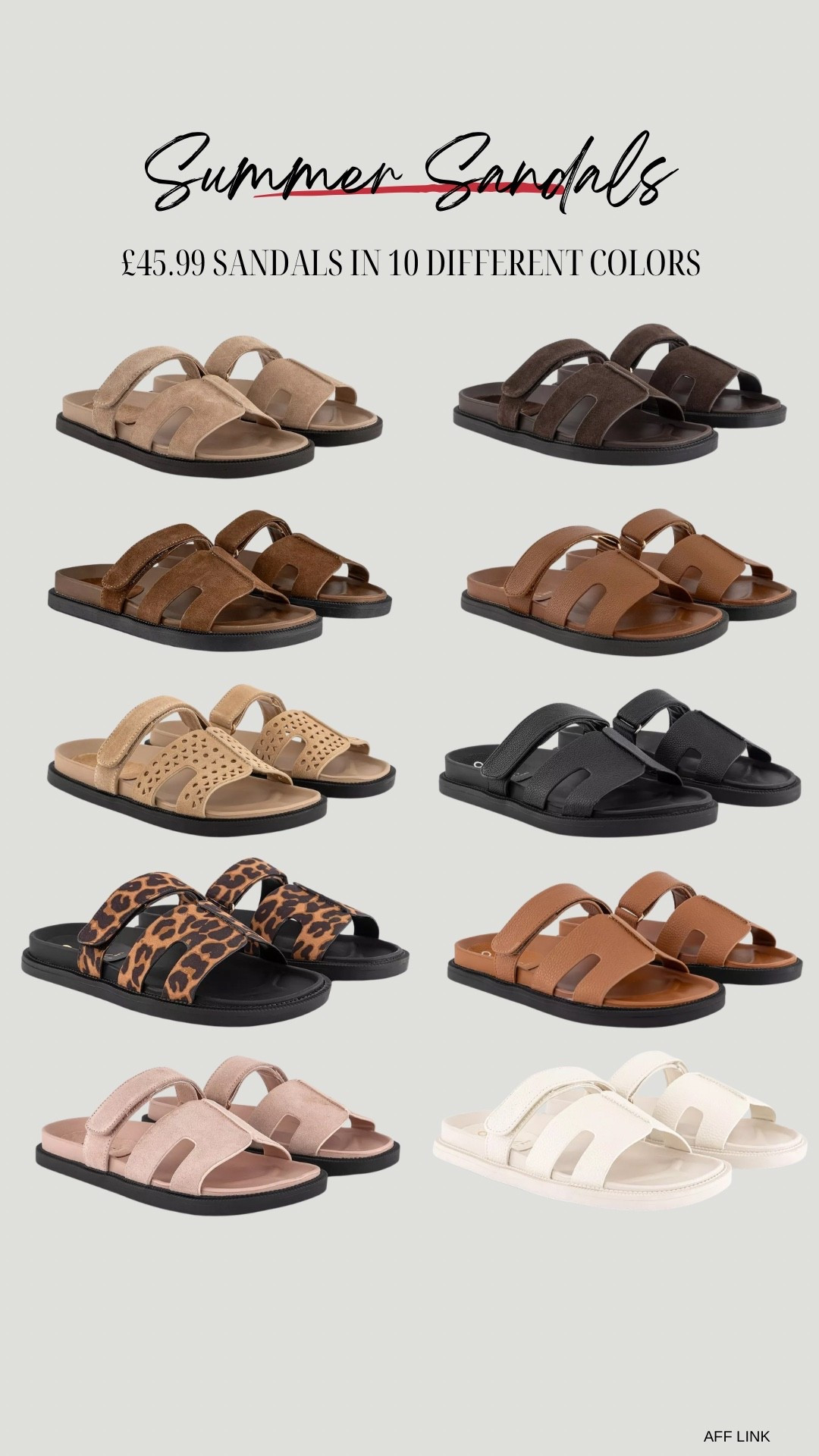 Hermes inspired sandals for £45.99 in 10 different colors😍😍