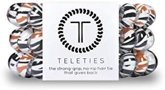 TELETIES - Spiral Hair Coils - Ponytail Holder Hair Ties for Women - Phone Cord Hair Ties - Stron... | Amazon (US)