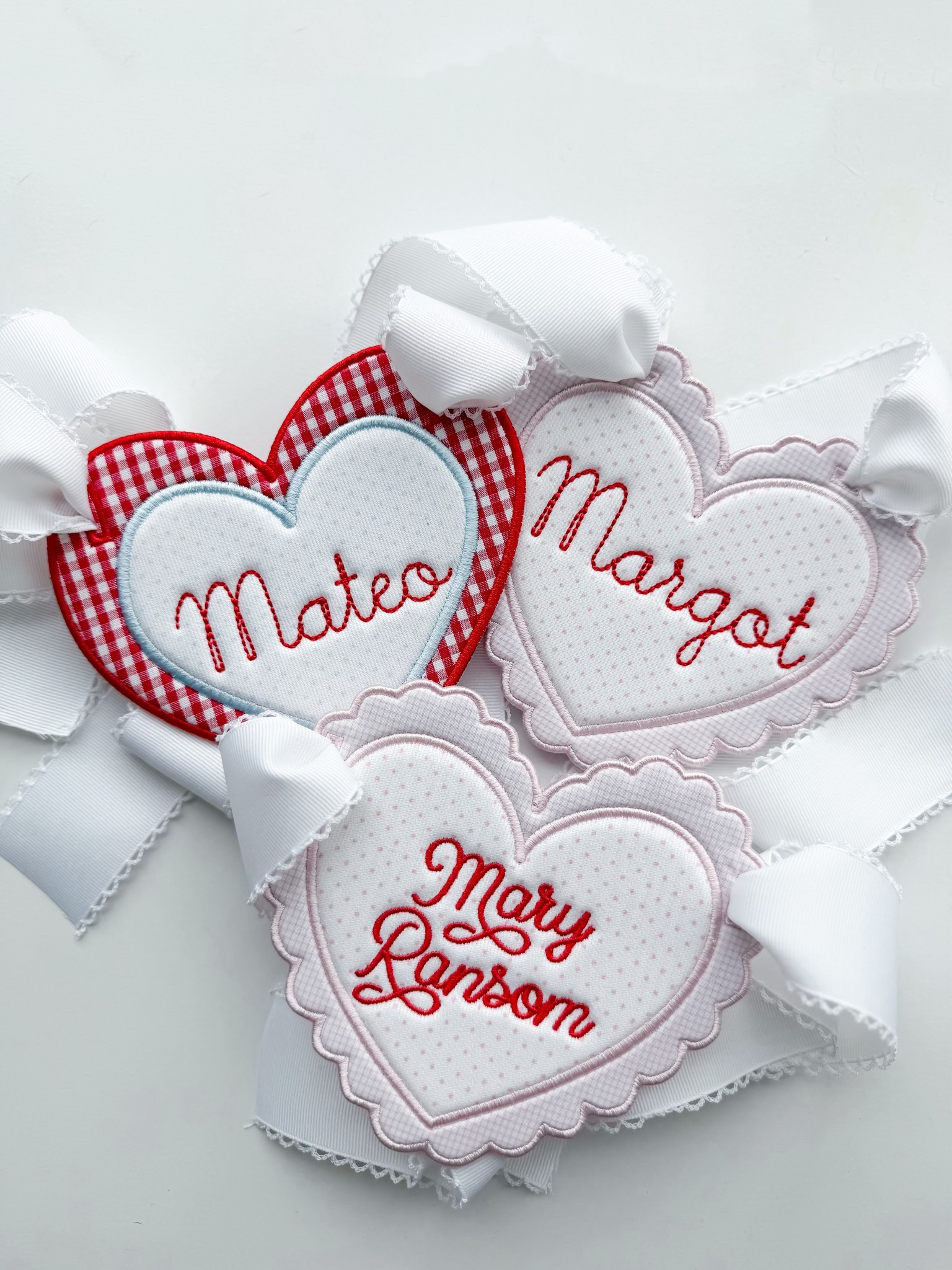The sweetest ITH heart tag pattern & font for Mary Ransom