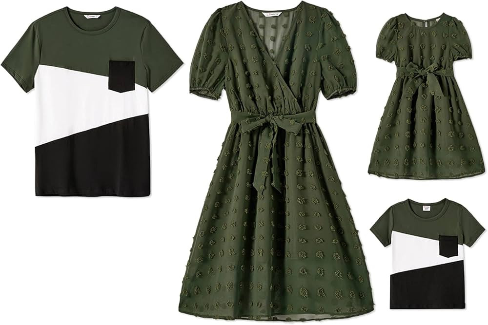 Amazon.com: PATPAT Family Matching Outfits for Photoshoot Matching Dresses for Mom and Girls Boho... | Amazon (US)