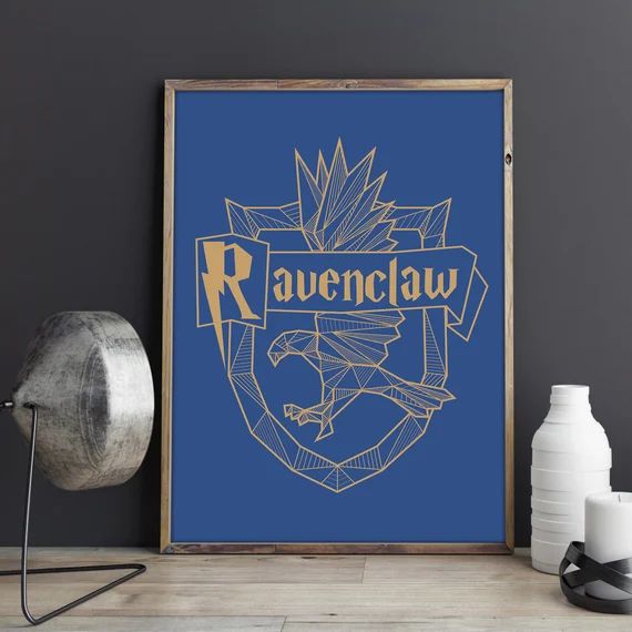 Ravenclaw Crest Poster, Harry Potter Decor, Hogwarts Wall Art, Harry Potter Ravenclaw Print, Harry P | Etsy (US)