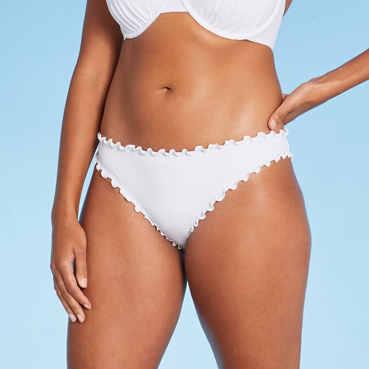 Women's Ruffle Cheeky Bikini Bottom - Shade & Shore™ | Target