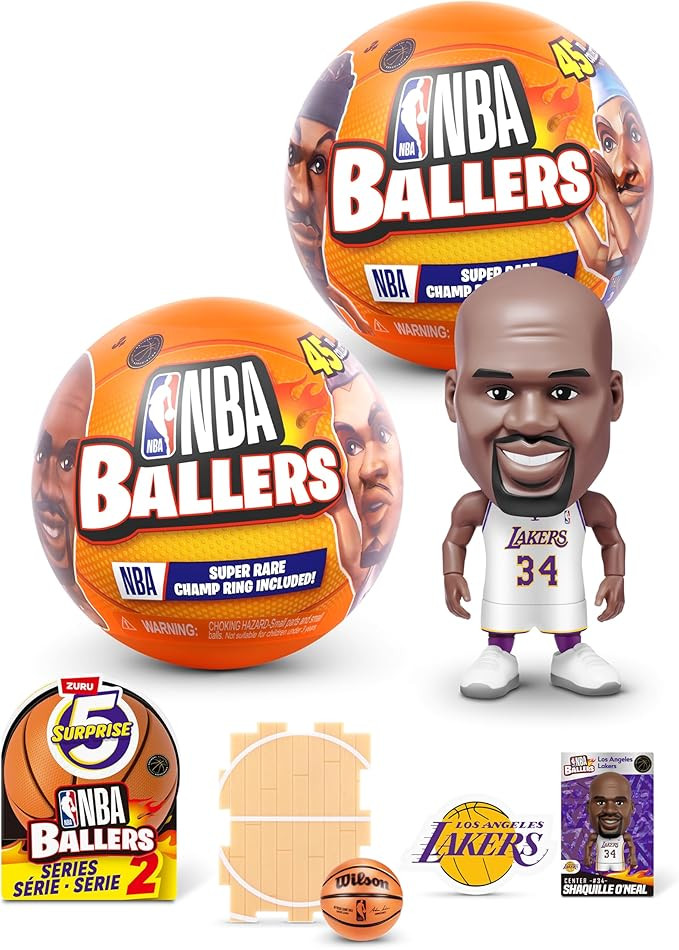 5 Surprise NBA Ballers Series 2 by ZURU, Licensed NBA Collectible, Surprise Unboxing Basketball C... | Amazon (US)