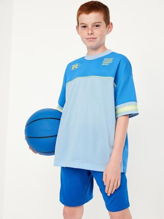 Oversized Color-Block Mesh Graphic T-Shirt for Boys | Old Navy (US)