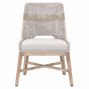 Maklaine Rope Dining Side Chair in Taupe and White (Set of 2) | Homesquare