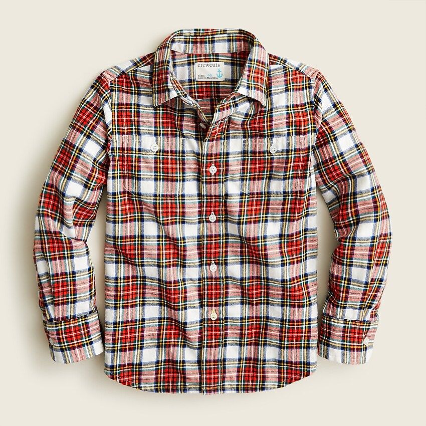 Boys' lightweight flannel shirt in plaid | J.Crew US