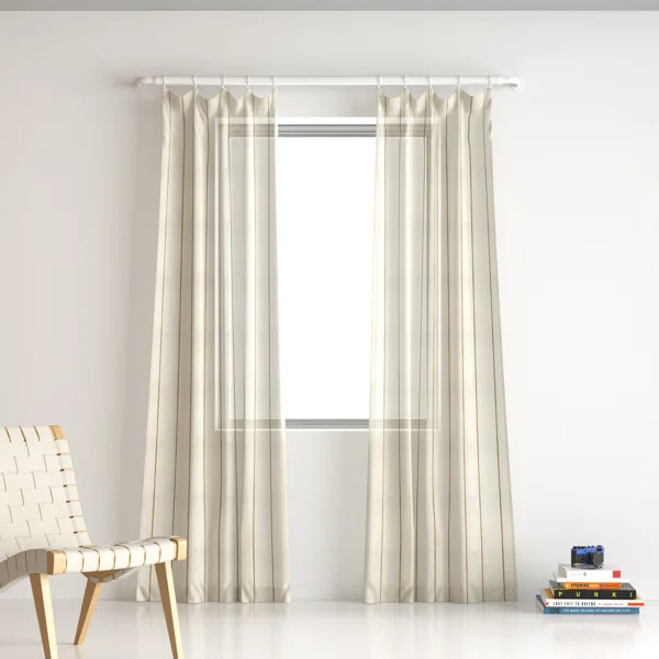 Shattuck Aruba Synthetic Sheer Rod Pocket Single Curtain Panel | Wayfair North America