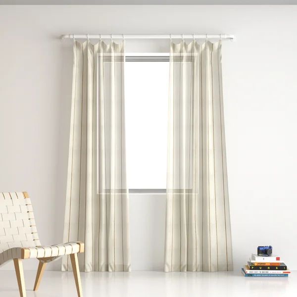 Shattuck Aruba Synthetic Sheer Rod Pocket Single Curtain Panel | Wayfair North America