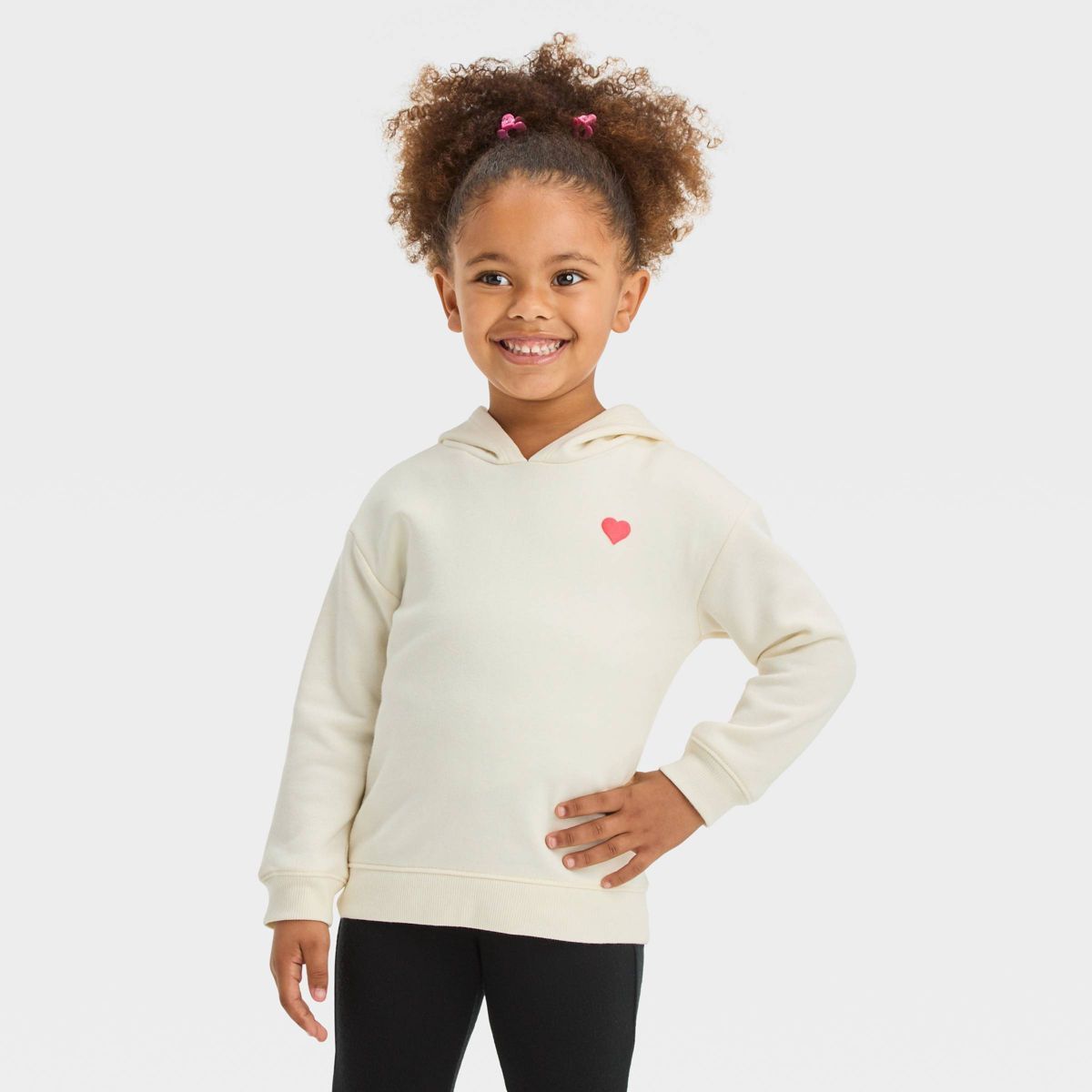 Toddler Girls' 'All The Love' Sweatshirt - Cat & Jack™ Cream | Target